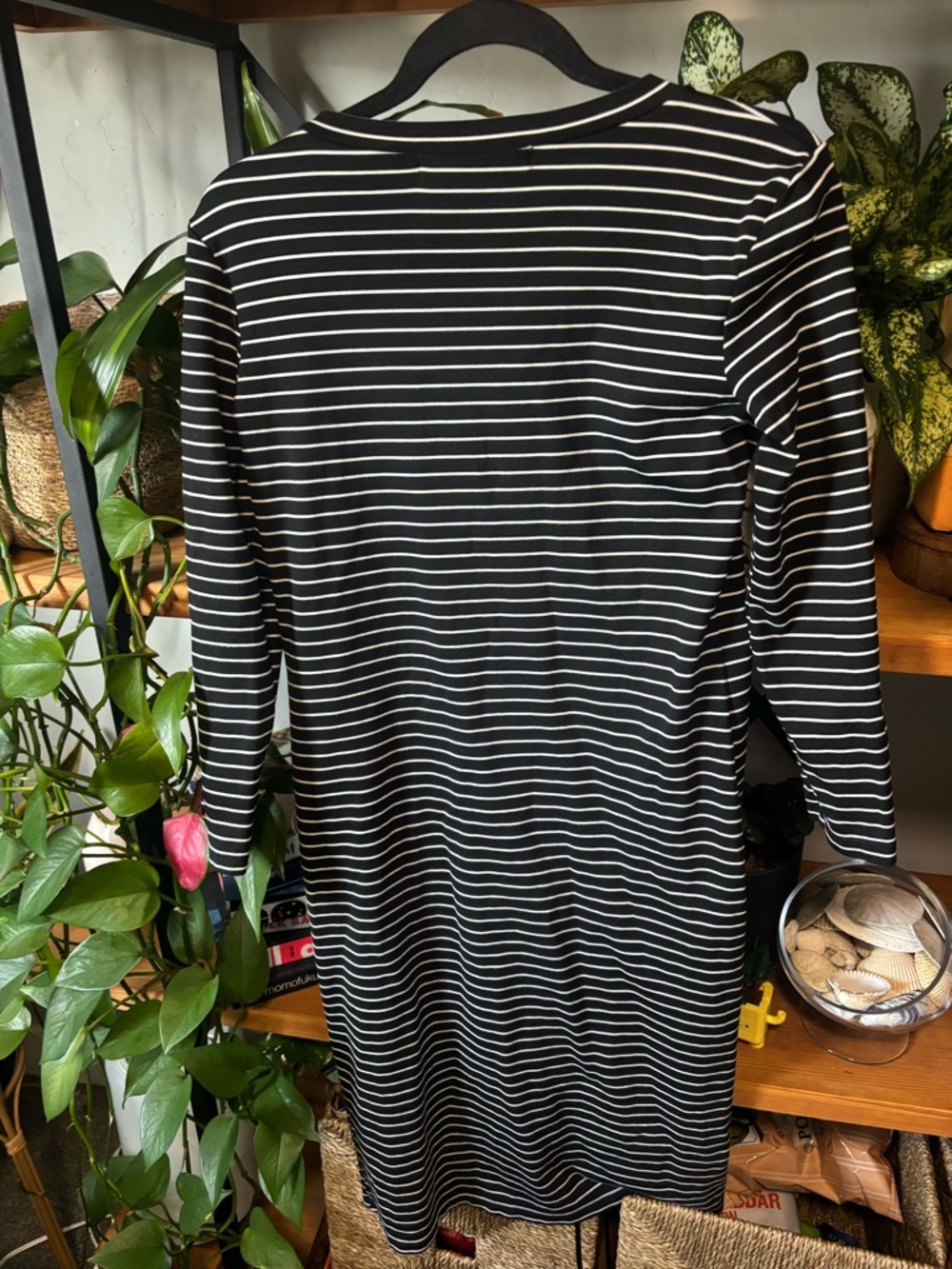 Sonnet James Black & White Striped Long Sleeve Play Dress | Small - Picture 4 of 5